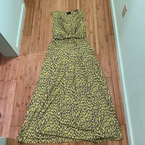 Yellow/Gray Long Dress
